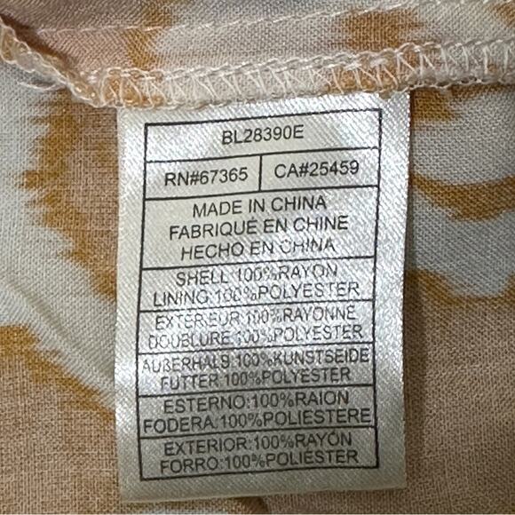 BB Dakota Turtle Island Maxi Dress Womens S Yellow Ikat Boho Coastal Beachy - Picture 5 of 6